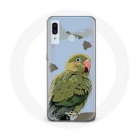 Coque pour Samsung Galaxy A20 Perruches Oiseaux vert