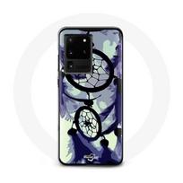 Coque pour Samsung Galaxy S20 Ultra Attrape Rêve violet gris et Noir pilka