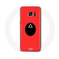 Coque pour Samsung Galaxy S6 Edge Squid Game masque triangle