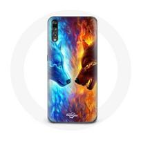 Coque pour Huawei P20 Pro Loup de Glace et de feu