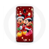Coque pour Samsung Galaxy J7 2017 Mickey Mouse et Minnie Mouse le jour de Noël
