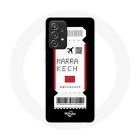 Coque pour Samsung Galaxy A52 Billet d'avion Marrakech Maroc