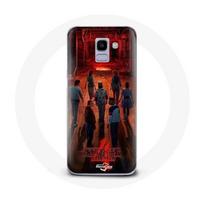 Coque pour Samsung Galaxy A6 2018 Stranger Things Affiche Equipages Fan Art Saison 4