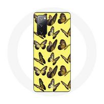 Coque pour Samsung Galaxy S20 FE Papillons Fond Jaune geltona