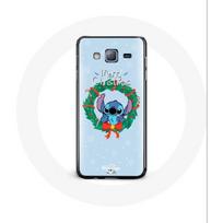 Coque pour Samsung Galaxy J7 2016 Stitch neige joyeux Noël bleu