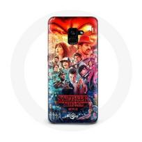 Coque pour Samsung Galaxy A8 Plus Stranger Things Teaser Saison 4 Affiche Personnages Art