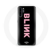 Coque pour Huawei P30 Pro Blink Fandom Blackpink Logo Rose Fond Noir