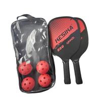 Pickleball irklų rinkinys, medinės raketės su 4 kamuoliukais, krepšys suaugusiems, treniruotės lauke, sportas mėlyna