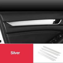 Stainless Steel Interior Door Panel Armrest Stripes Cover Protector Molding Trims For Honda Accord 10th X 2018-  2022 sidabras