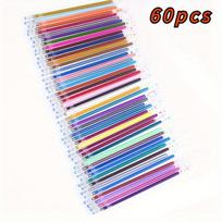 60 Spalvų/Rinkinys Flash Grafiti Gelinis Rašiklis Ryškiklis Papildas Spalvotas Pilnas Blizgesio Papildas Piešimo Rašiklis Papildai Piešimo Spalviniai Rašikliai Kotelis 60pcs įvairiaspalvis