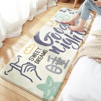 Faux Cashmere Bedside Bedroom Living Room Carpet Indoor Carpet Floor Mat Whole Non-slip Sofa Cushion 40*120cm beige