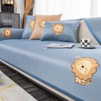 Cool Pad Summer Ice Silk Sofa Cushion Anti-Modern Simple Non-Slip Cushion Breathable Summer Cover Cloth Mat Cover Cloth 70*70cm white