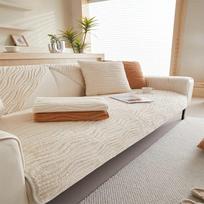L-shaped Sofa Protective CasePlush Sofa Cover for Living Room Warm Winter Sofa Towel Universal Non-slip Sofa Mat Sofa A 70x70cm 1pc beige