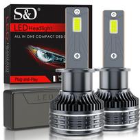 2 vnt H1 H3 H4 H7 LED Canbus H8 H11 9005 HB3 9006 HB4 9012 Hir2 Turbo Led priekinio žibinto lemputė 160W 30000LM 6500K balta automatinė lemputė dvigubo vario vamzdžio priekinis žibintas H1