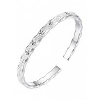 Wanzhu sidabras 999.9 Atviras deimantinis gėlės nagų smėlio pilnas dangus žvaigždžių apyrankė banguota Valentino dienos dovana Adjustable size