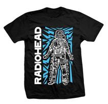 Radiohead Robot Retro 90S klasikiniai roko juodi unisex marškinėliai S