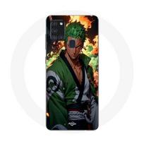Coque Maniacase pour Samsung Galaxy A21s One piece Zoro manga anime 3D art