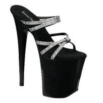 Moterų šokių platforma sandalai Batai 20 cm kulnas kulkšnis 10 cm platforma Sexy with Flower Rose Platforma YKC 34 gray