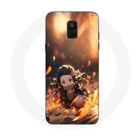 Phone case - MANIACASE - Samsung Galaxy A6 2018 - 3D art anime Manga - Silicone - Black juoda