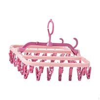 Susegti 360° pasukami rūbų rankšluosčiai Džiovinimo kabykla Buitinė pakabinama kojinių kabykla Šalikas pink
