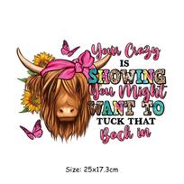 Iron-On Transfers For Clothing Animal Heat Press Appliqued Diy Accessory Sticker Fashion Jeans Stripes Patches For Clothing pink