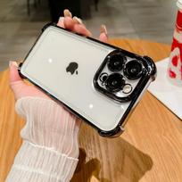 Galvanizuota Skaidri Oro Pagalvės Apsaugos Objektyvo Plėvelė Skaidrus Dėklas APPle iPhone 15 14 13 12 11 Pro Max 15 14 Plus Skaidrus Viršelis For iPhone15Plus