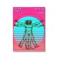 Rožinis Fantazijos Masalas Retro Sienos Menas Plakatas Drugelis Mirties Mylėtojas Skeletas Vaporwave Drobės Tapyba Abstrakcija Kambarys Namų Dekoras 21x30cm No Framed blue