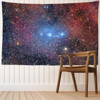 Star Cluster Planet Night Sky Astronomy Universe Landscape Tapestry Wall Hanging Mystical Witchcraft Psychedelic Home Decor 95x70cm
