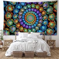 Žvaigždėtas dangus Mandala gobelenas, pakabinamas ant sienos Abstraktus, paslaptingas raganavimas, paslaptingas hipis tapitzas, svetainė, miegamasis, namų dekoras 95x73CM