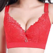 CFSC Women's Large Size Bra Solid Color Print Bras Lace Gathers 50/115F smėlis
