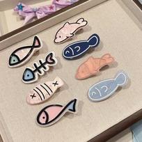 Japanese Kawaii Marine Animals Hair Clip Female Color Sweet Mini Small Fish Hair Clips Claw Hair Cute Accessoires Ins Girls Casual One Size rožinė