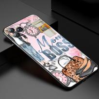 Princesė Moteris Bosė Kavos Telefono Dėklas Apple iPhone 13 12 Mini 11 Pro XS Max XR X 8 7 6S 6 Plus 5S 5 SE 2020 Juodas Dėklas iPhone 13 Pro Max