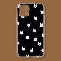 Cute Black Phone Case For Iphone 11 12 13 14 Pro Max 7 8 Plus X Xr Xs Max Se 2020 Mini Transparent Case iphone 11Pro