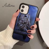 Animal Owl juodas silikoninis telefono dėklas, skirtas iPhone 11 12 13 14 Pro Max mini XR XS SE 2020 6S 7 8 Plus Samsung Galaxy S21 S22 dangtelis Samsung S22ultra black
