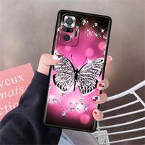 Dėklas Xiaomi Redmi Note 10 9 11 Pro minkštas telefono dėklas 10S 9S K40 8 9A 9C 9T 7 10C 8T silikoninis dėklas deimantų gėlė drugelis Redmi Note 11