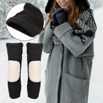 Warm Knee Pads Brace Gear Leg Compression Sleeves Supplies for Men Women Motorcycle Ski Snowboarding L gray