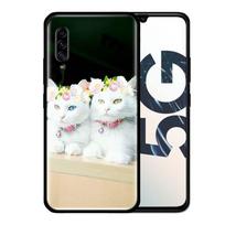 Telefono dėklo dangtelis, skirtas Samsung Galaxy A32 A52 A72 4G A21S A51 A71 A50 A70 A10 A20 A20E A30 A40 A51 5G Soft Shell Juokingas kačiukas Samsung A10 black