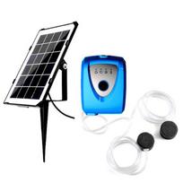 Mažas akvariumo deguonies siurblys Itin tyliai įkraunami nešiojamieji aeratoriai, skirti namų ūkiui lauke Solar + blue pump blue
