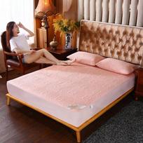 Super Waterproof Quilted Mattress Cover Air-Permeable Bed Protector Pad Cover Queen Mattress Topper Not Including Pillowcase 90x200x15cm brown