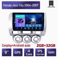 Belaidis automobilio radijas Carplay skirtas Honda Jazz City 2004-2007 Android multimedijos vaizdo grotuvas GPS navigacija WIFI 4+64GB 2+32GB