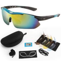 JSJM Profession Sport Glasses Polarized Men Sunglasses Road Cycling Glasses Mountain Bike Glasses Goggles Eyewear 5 Lens Glasses orange