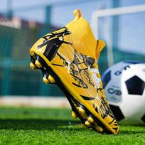 Football Shoes 32-46 Men's/Kid's Large Smalid Outdoor Football Shoes Long Nail Anti-Slip-resistant Artificial Cover Five Person Football Sneakers 32 auksas