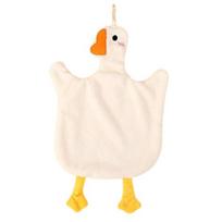 Hand Towel with Hanging Loop Highly Absorbent Quick Drying Wear Resistant Cute Goose Design Kitchen Cloth Dish balta