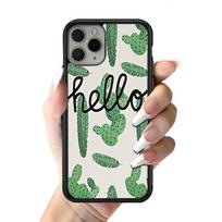 YNDFCNB Augalo Kaktuso Telefono dėklas Silikoninis PC+TPU dėklas iPhone 11 12 13 Pro Max 8 7 6 Plus X SE XR Kietas Fundas 13 Pro Max beige