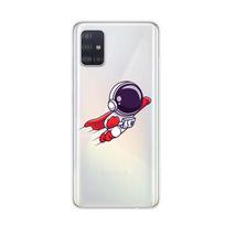 Cartoon Astronaut For Samsung Galaxy A01 A11 A12 A22 A21S A31 A41 A42 A51 A71 A32 A52 A72 A02S Soft Phone Case Samsung A01 white