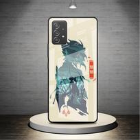 Glass Case For Samsung Galaxy A52 A71 A50 A51 A70 A21s A31 A72 A10 A12 A30 A22 5G Phone Cover Anime Genshin Impact Cute Samsung A03 gray