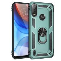 dėl Moto E7 Power dėklas telefonui Moto E 7 Power 2021 dėklas Atsparus smūgiams Šarvuotas Tvirtas Karinis Apsauginis Automobilio laikiklis Magnetinis dangtelis Moto E7 Power 2021 blue