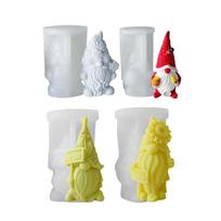 4 vnt. nykštuko Kalėdos dekoracija 3D žvakių formelės Žvakių epoksidinė forma Rankų darbo Vaško muilo formelės dekoracijoms white