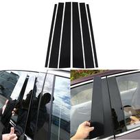 6 vnt langų durų stulpų stulpelių lipdukai apdailos dangtelio apdaila, skirta Lincoln Navigator Ford Expedition 1997–2017 m. black