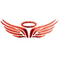 3D angelo sparno automobilio lipdukai, lipdukas, transporto priemonės emblema, ženklelis, logotipas, automobilio stilius, vandeniui atsparūs, didelio lipnumo lipdukai buferiui beige